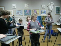 Историческая композиция на уроках скульптуры