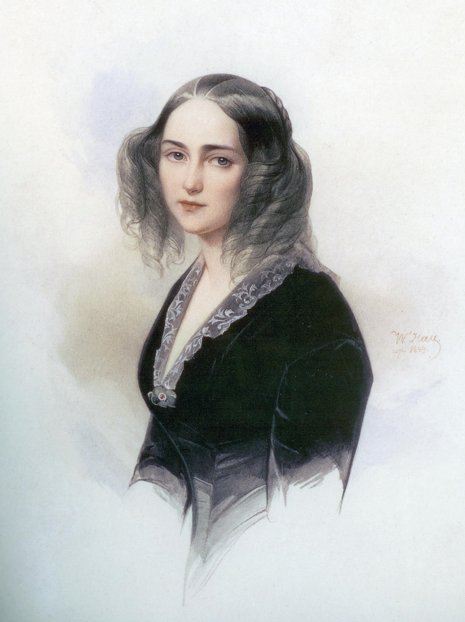 В.И. Гау. Портрет графини Э.К. Мусиной-Пушкиной. 1849 г.